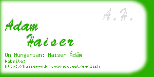 adam haiser business card